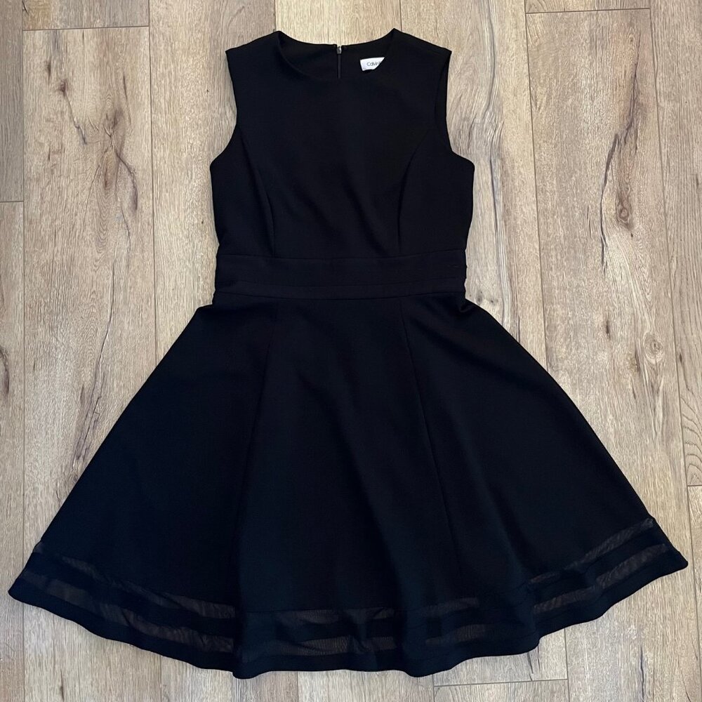 Calvin Klein Black Sleeveless Midi Dress